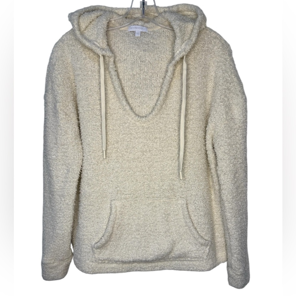Beyond Yoga Cloud Cover Hoodie Boucle Fuzzy Cream - Small